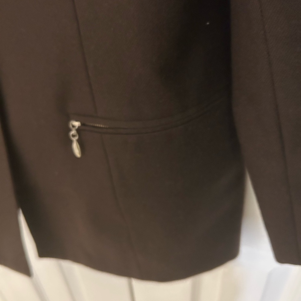 Parisian Signature Women's Brown Jacket with Zippers - Picture 4 of 8